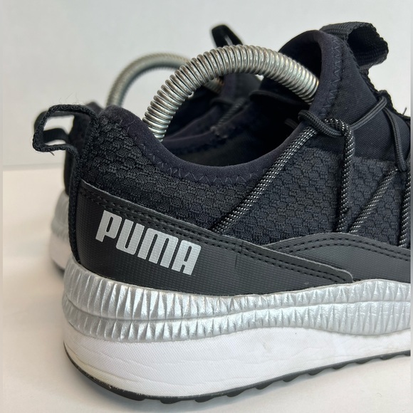 PUMA Pacer Next Cage Womens Black-White Knit Athletic Running Shoes Sz 8.5M Nice - Picture 5 of 16